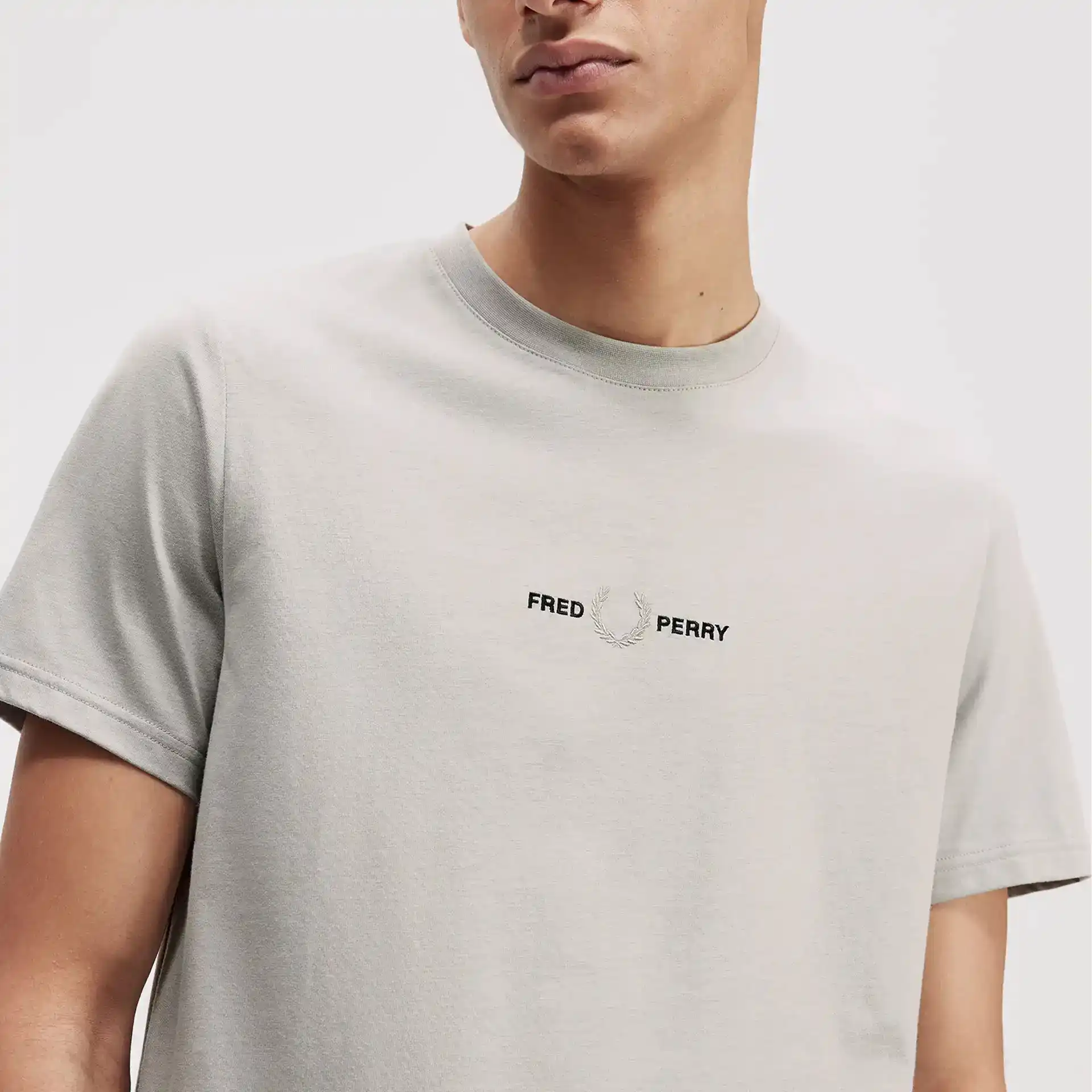 Fred Perry Embroidered T-Shirt Limestone