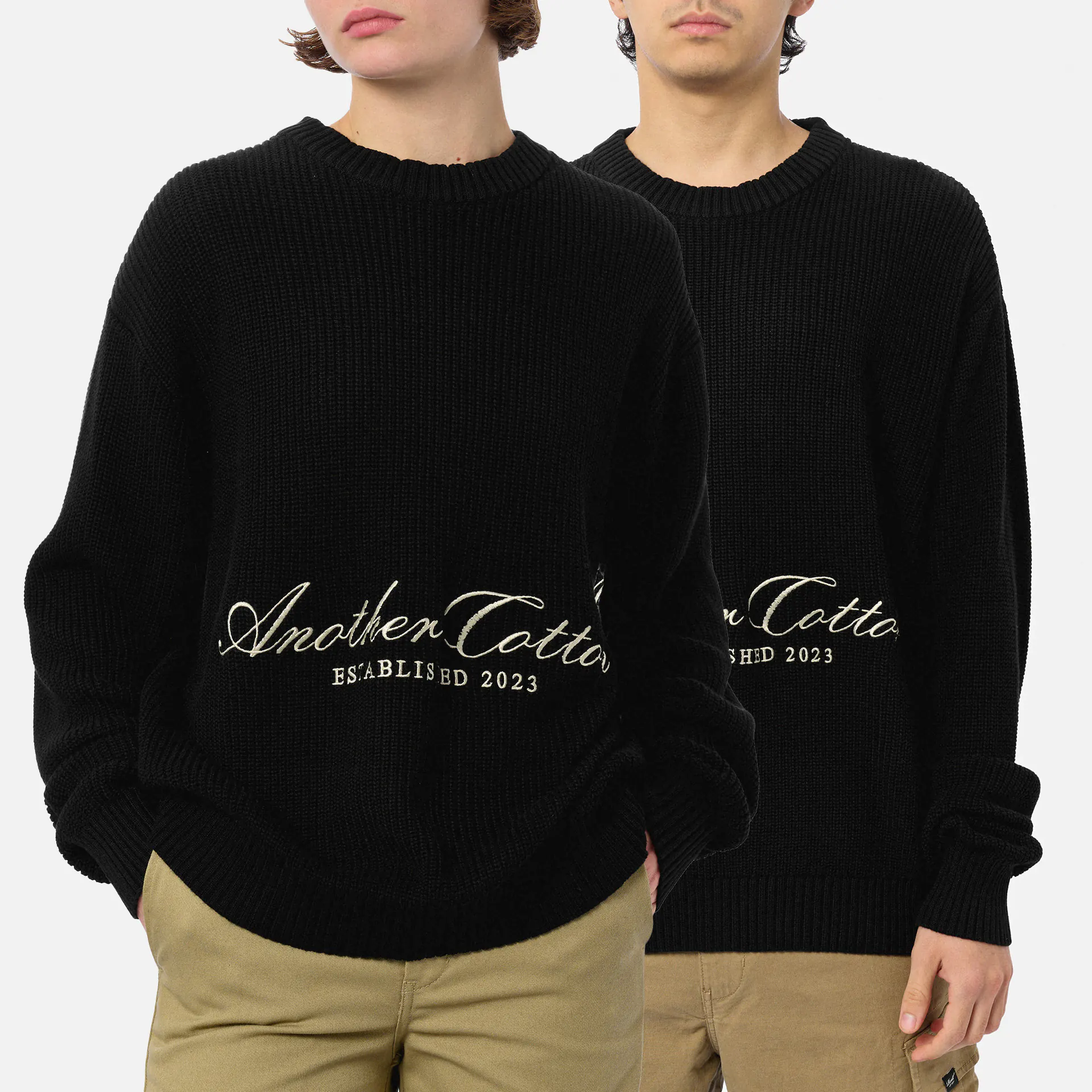 Another Cotton Established Knit Sweater Black
