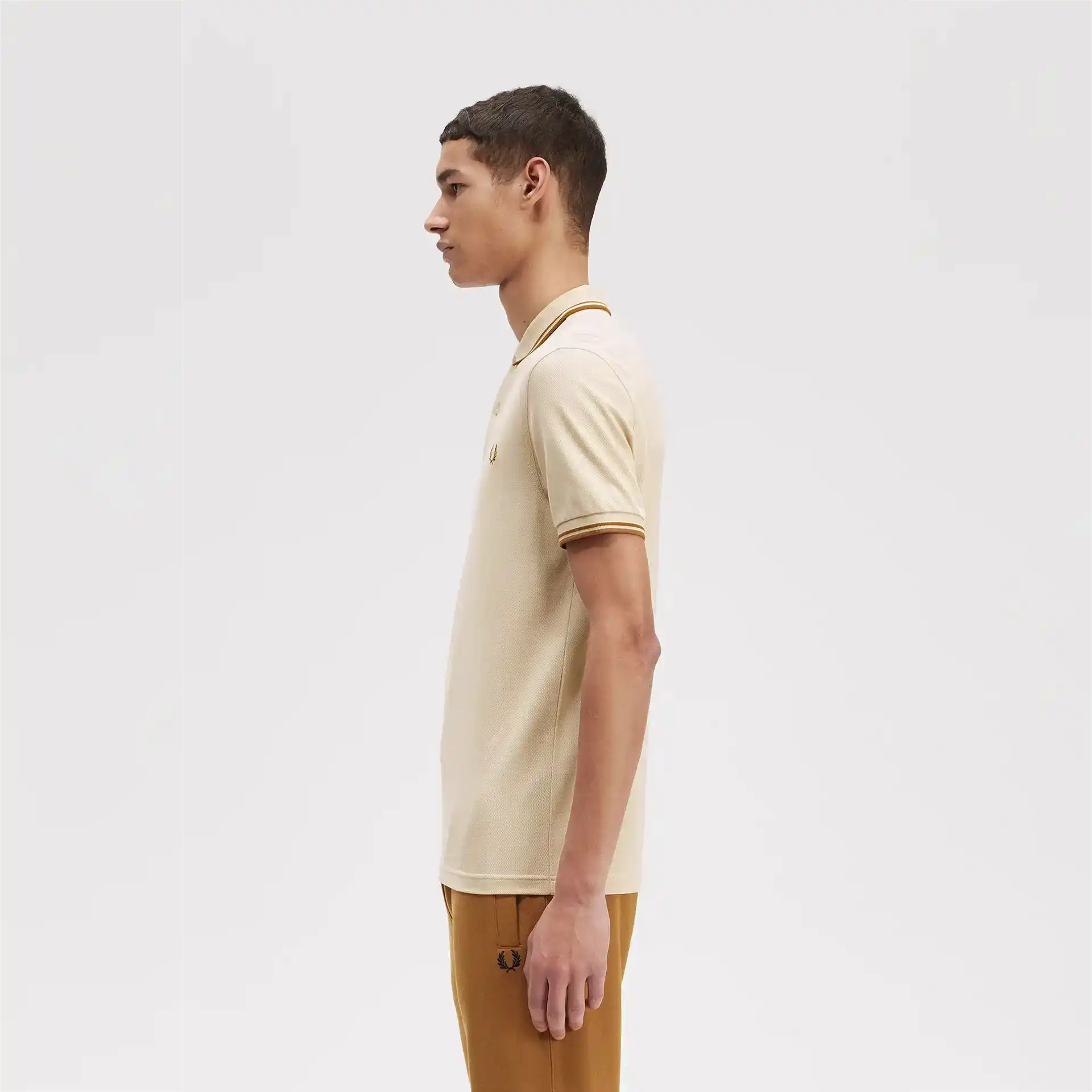 Fred Perry Twin Tipped Polo Shirt Oatmeal