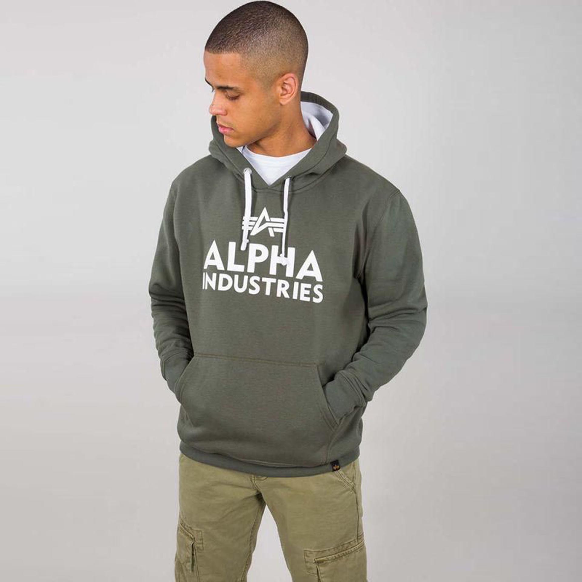 Alpha Industries Foam Print Hoody Olive