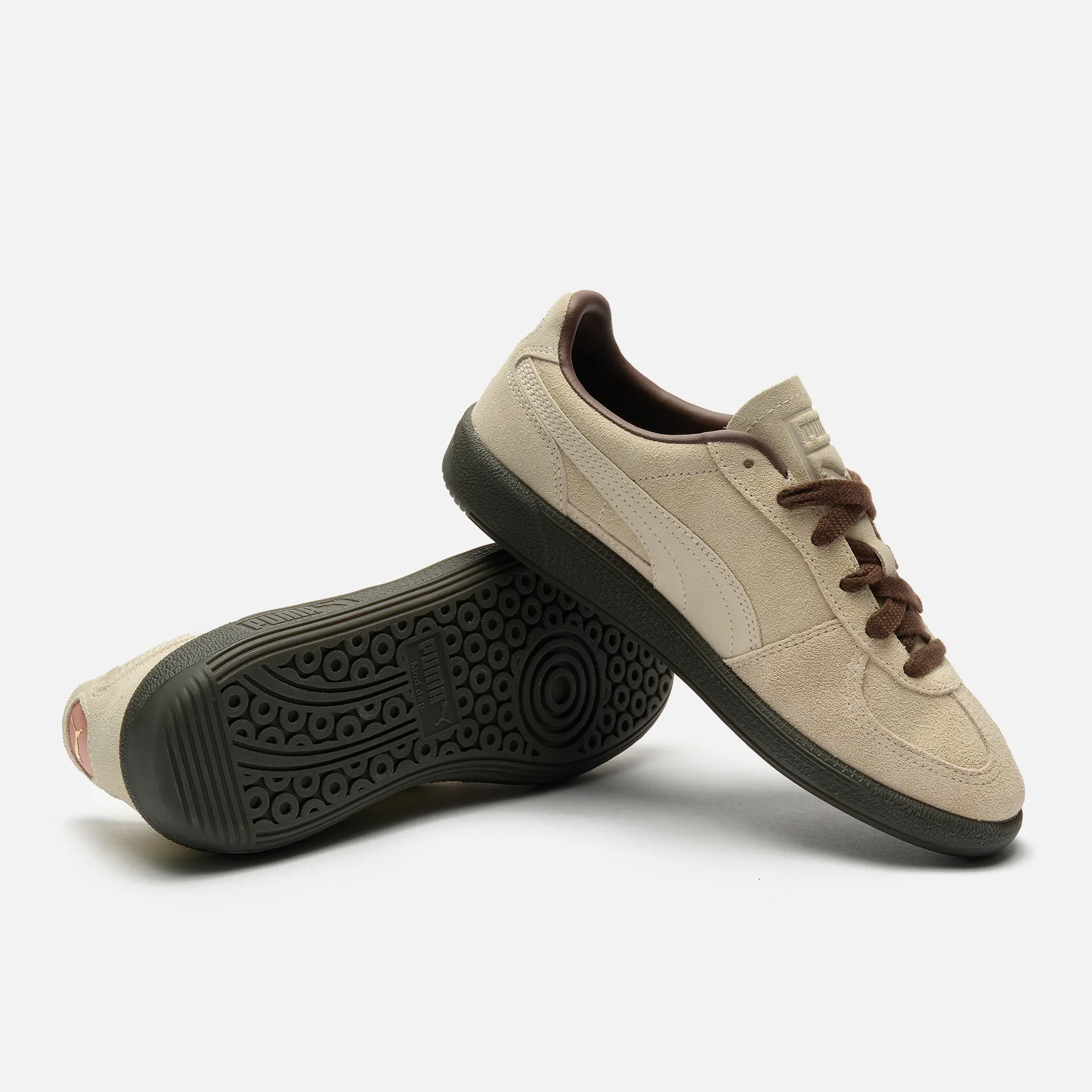 PUMA Palermo Sneaker Alpine Snow/Espresso Brown