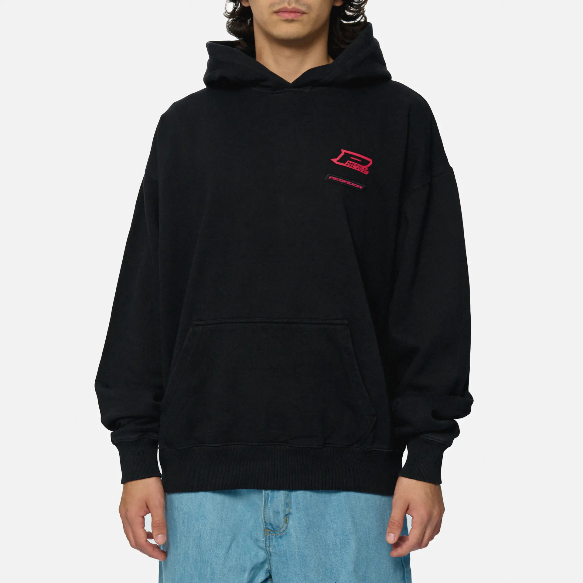 PEGADOR Hawkins Oversized Hoodie Vintage Black