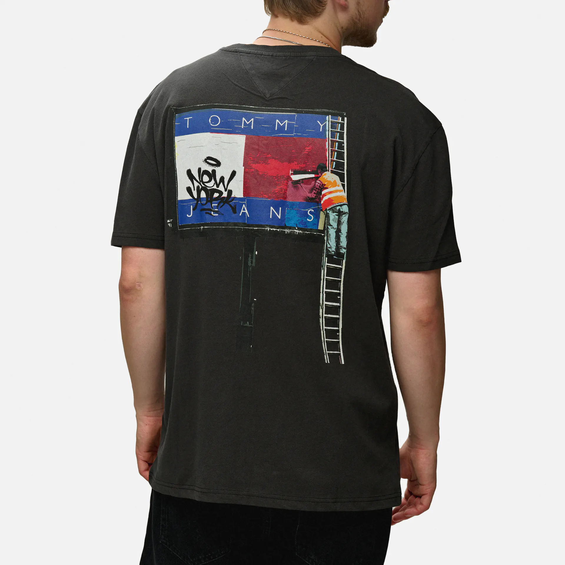 Tommy Jeans Regular Unisex Fun Novelty 2 T-Shirt Black