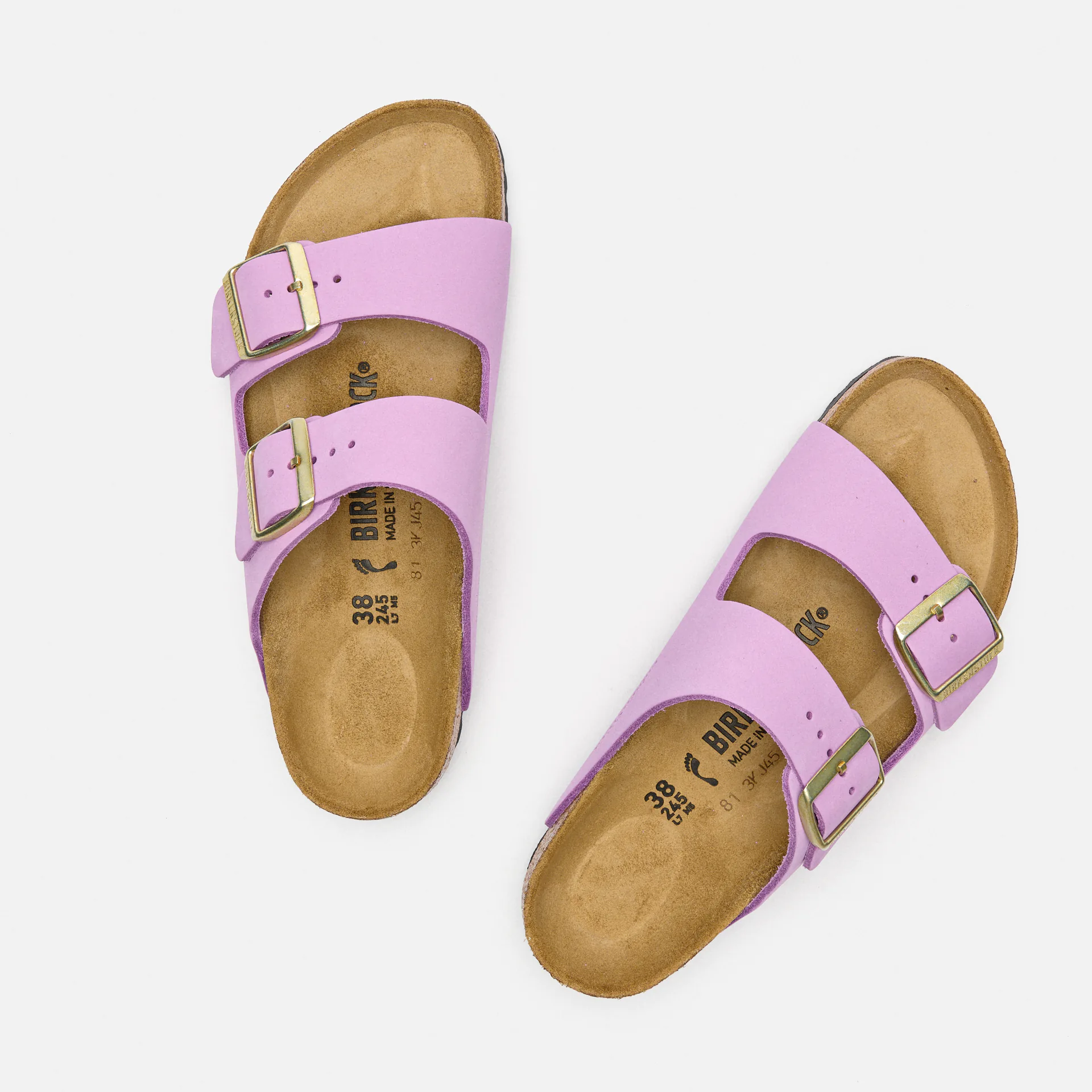 Birkenstock Arizona Nubuk Leather Sandals Crocus