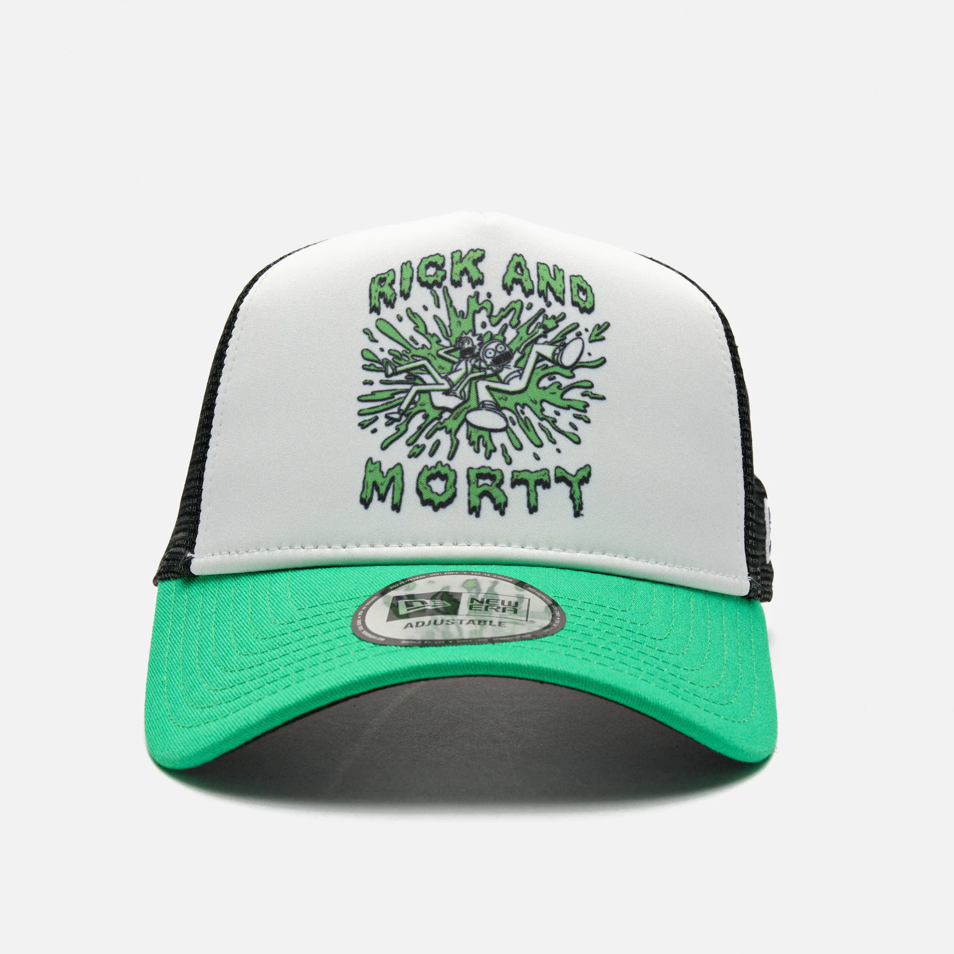 New Era Character Trucker Rick And Morty Snapback Cap Green/White