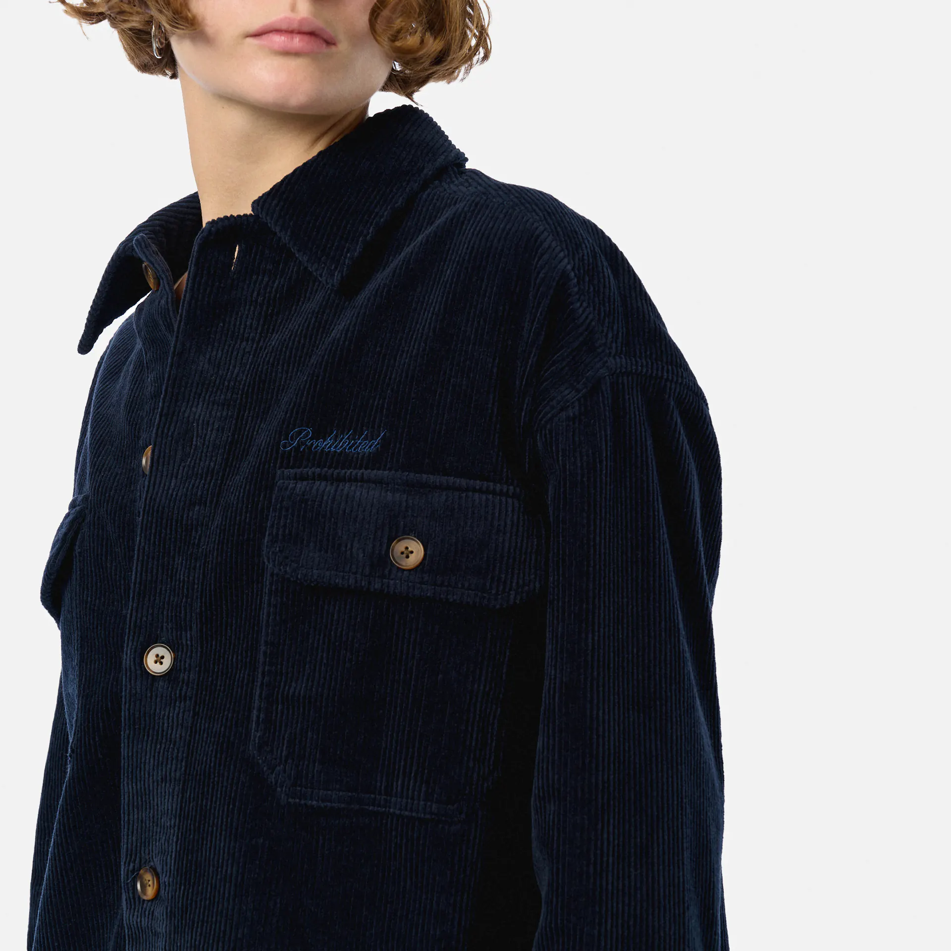 Prohibited Corduroy Overshirt Navy