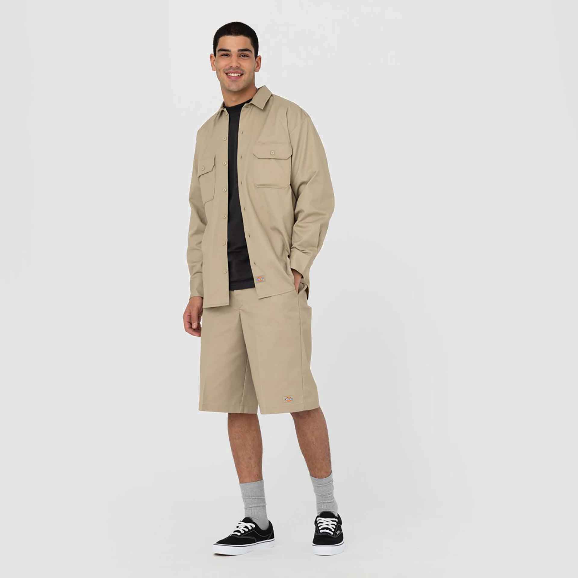 Dickies 13In Multi Pocket Work Shorts REC Khaki