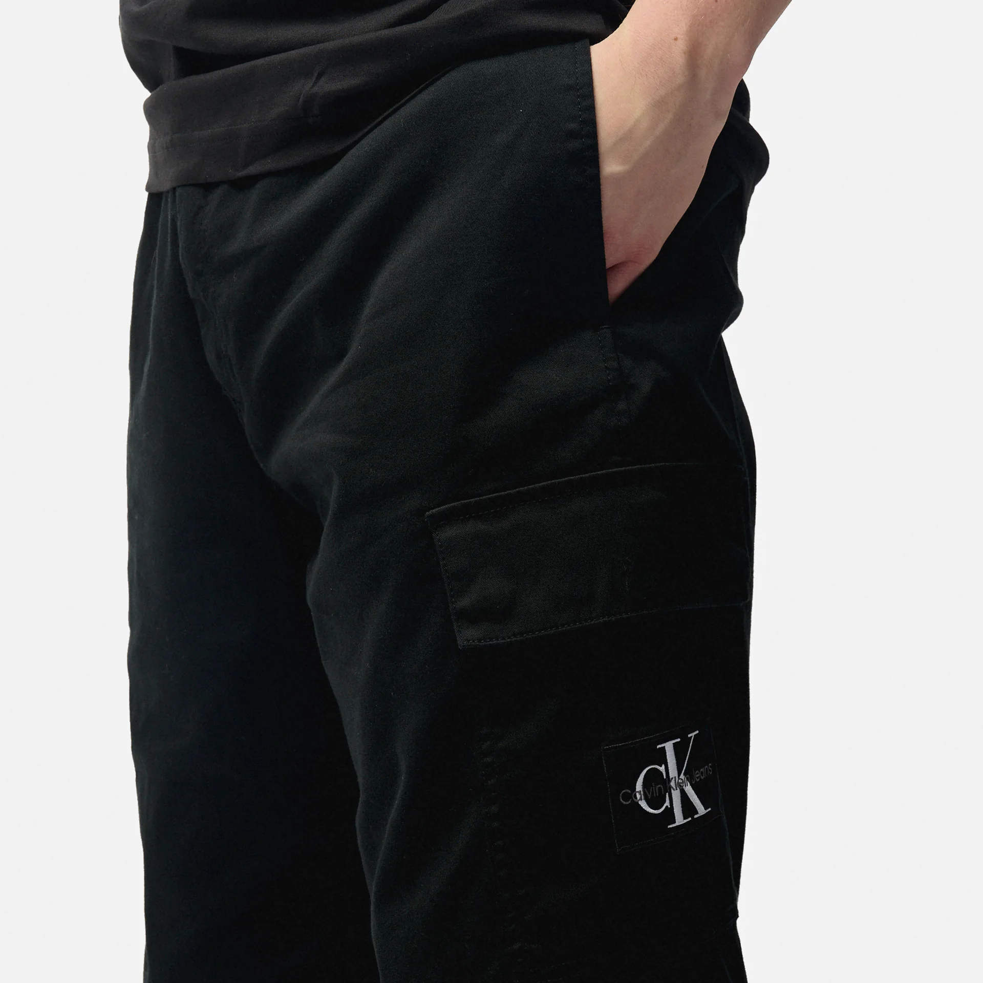 Calvin Klein Jeans Straight Cargo Pants Black