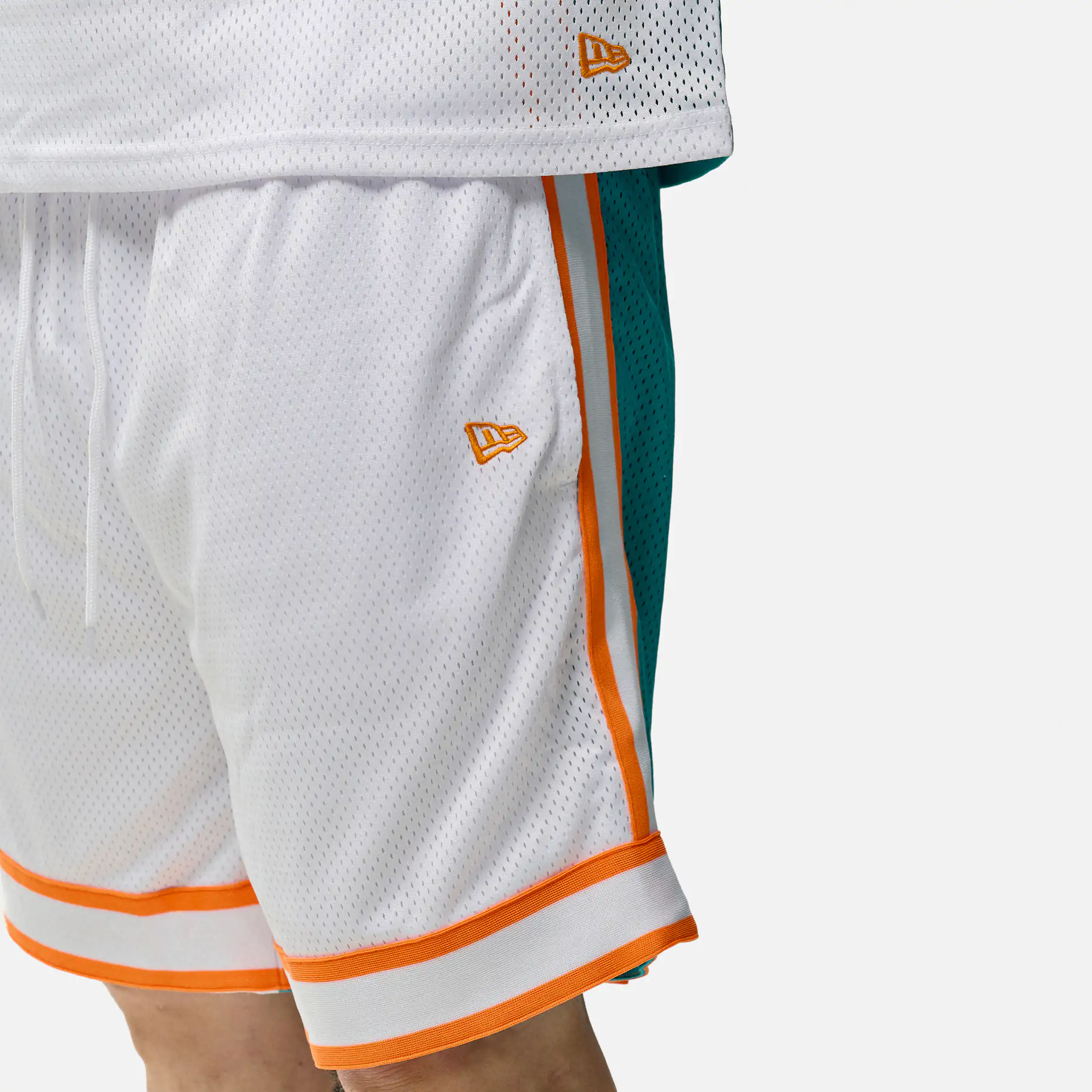 New Era NFL Miami Dolphins Color Block Shorts White