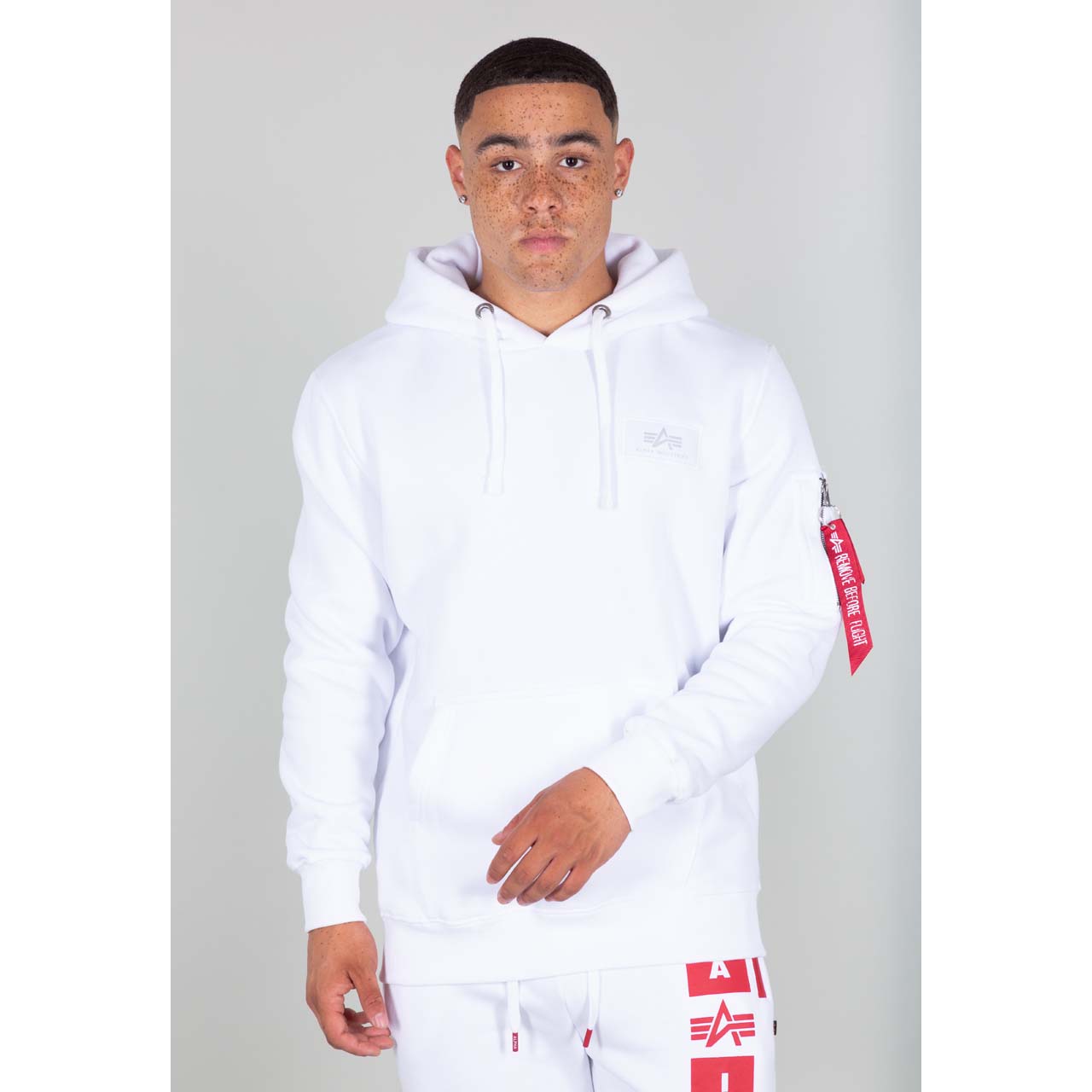 Alpha Industries Back Print Hoody White