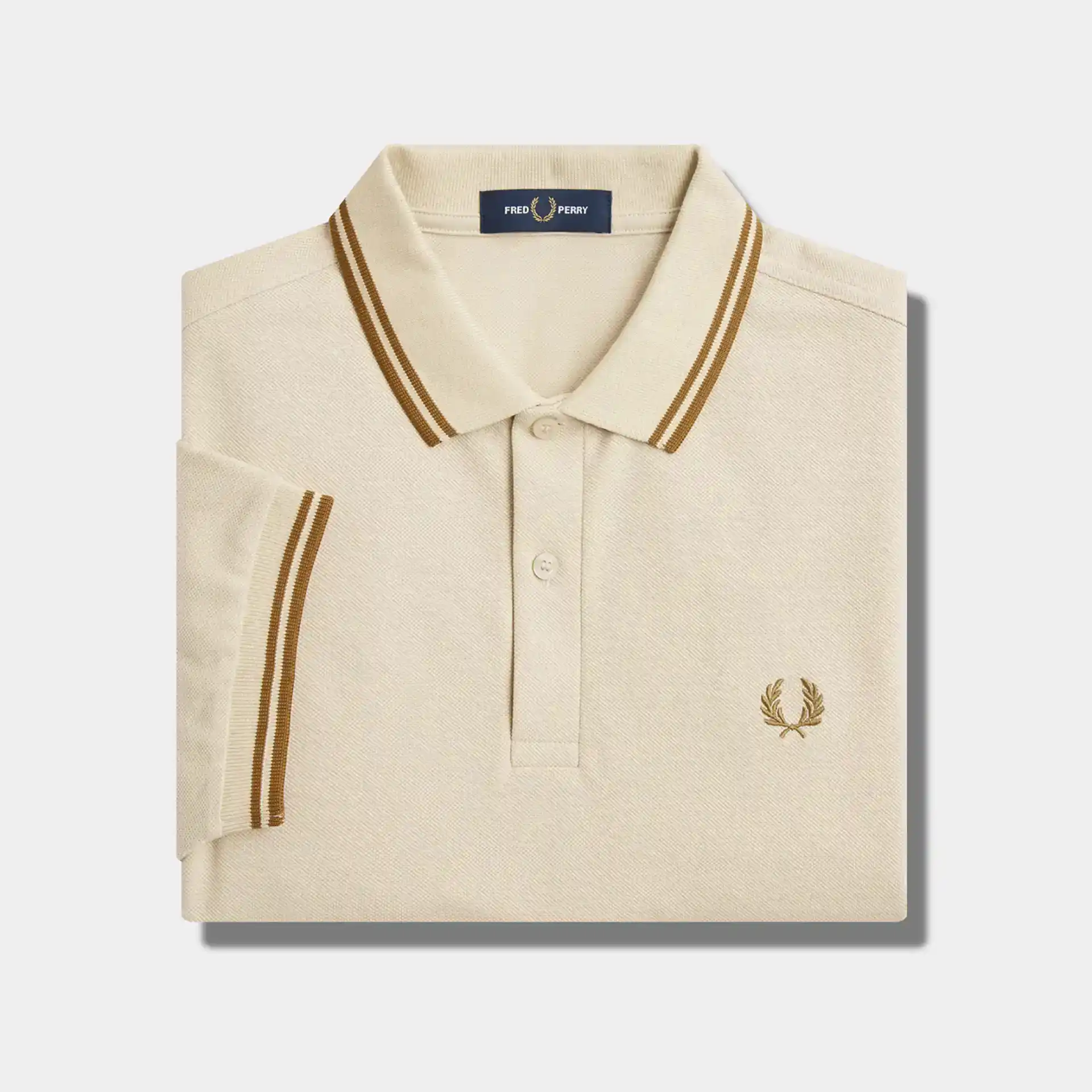 Fred Perry Twin Tipped Polo Shirt Oatmeal