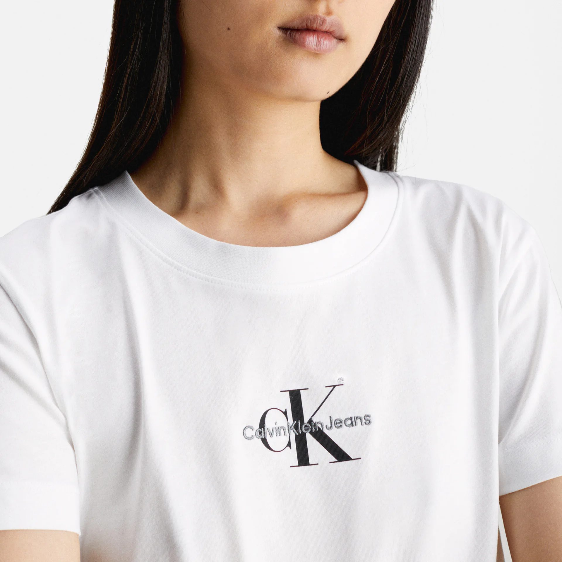 Calvin Klein Jeans Monologo Slim T-Shirt Bright White