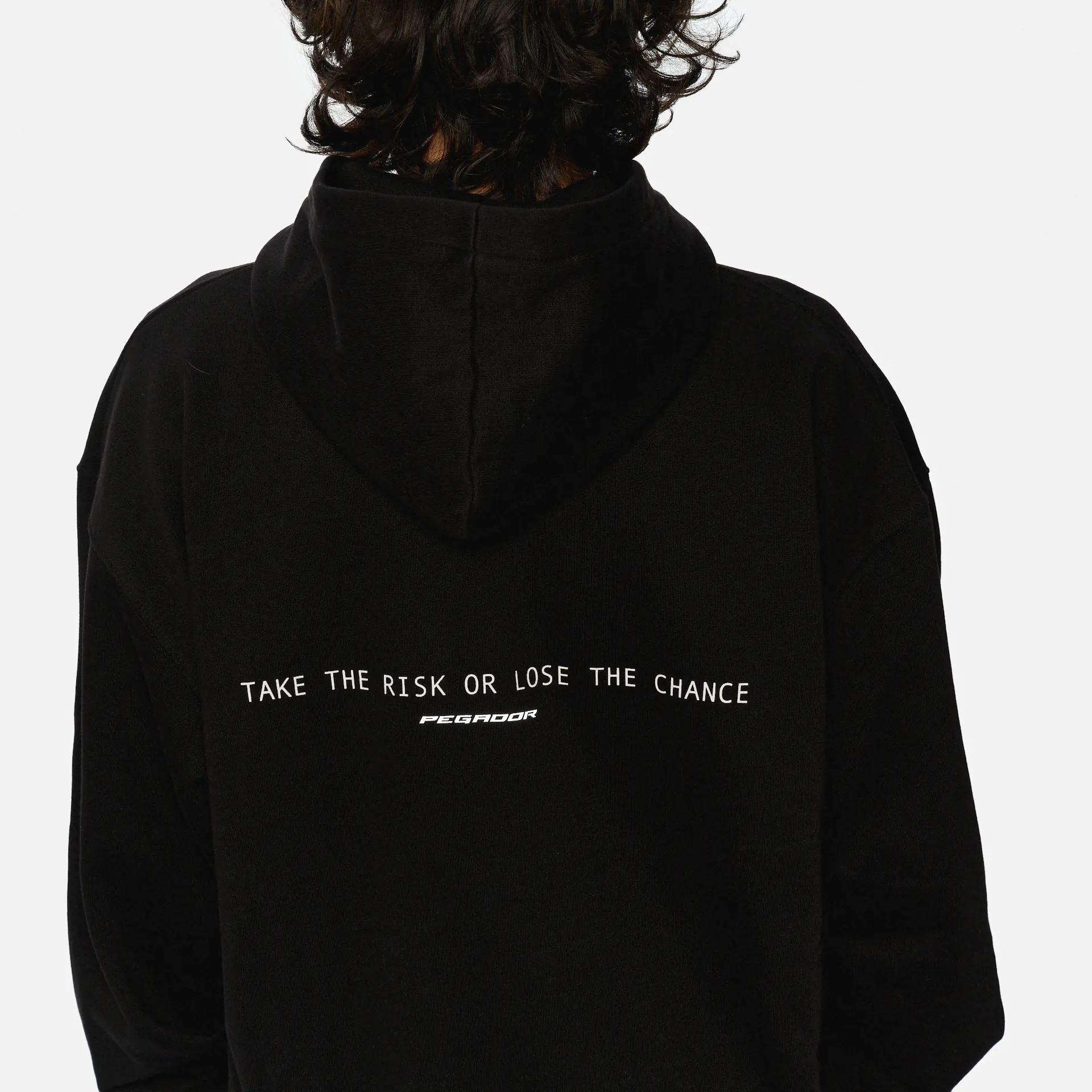 PEGADOR Chase Oversized Sweat Jacket Washed Black