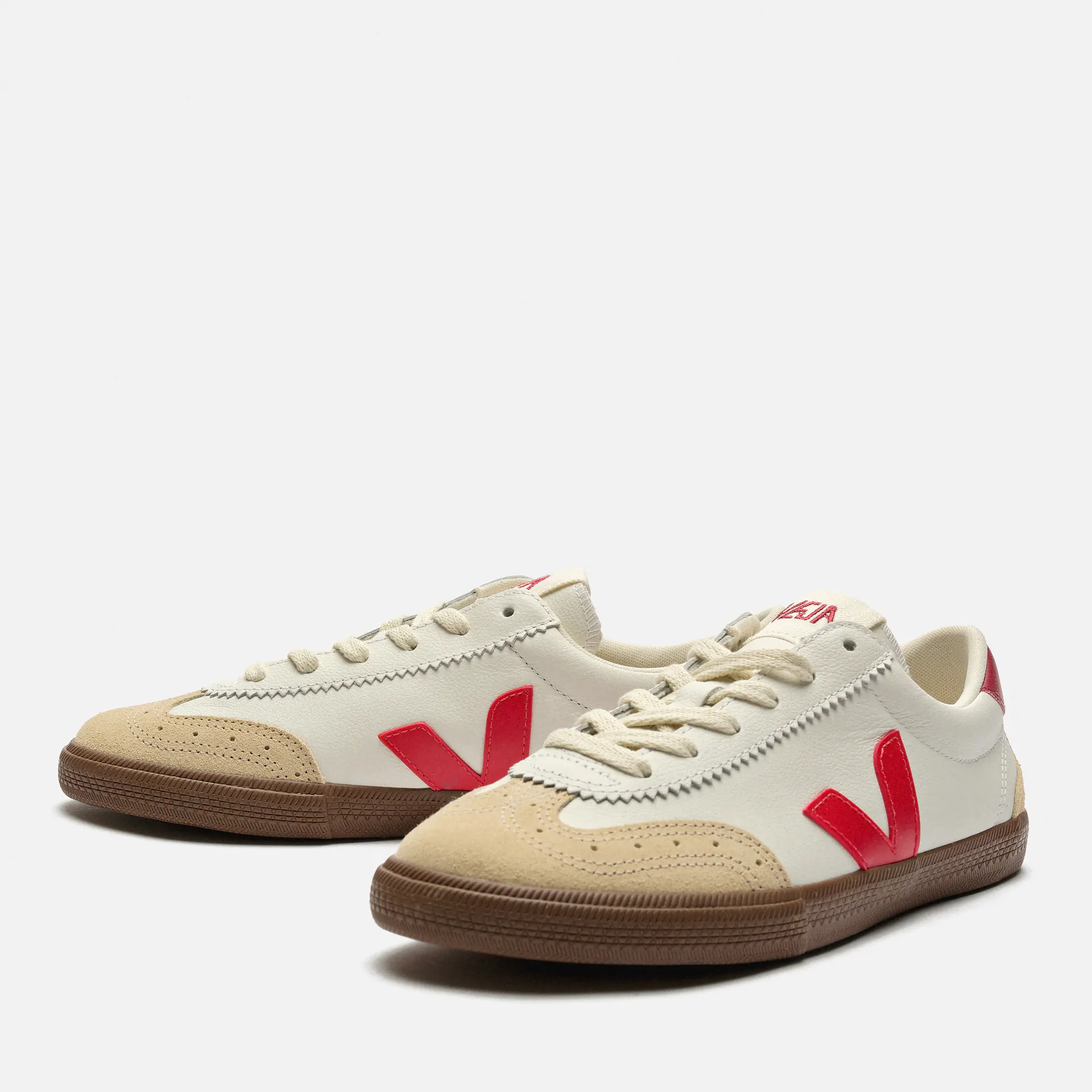 Veja Volley O.T. Leather Sneaker White/Peking/Bark