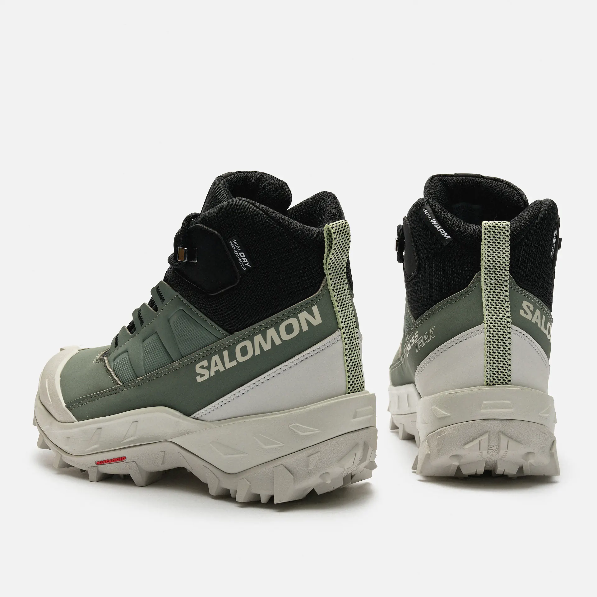 Salomon CROSSTRAK WP Boots Agave Green/Black/Canary Green