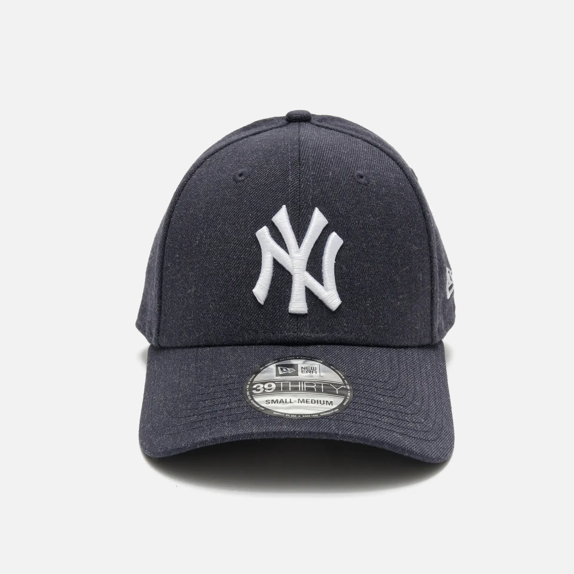 New Era MLB NY Yankees Heather Wool 39Thirty Stretch Fit Cap Navy