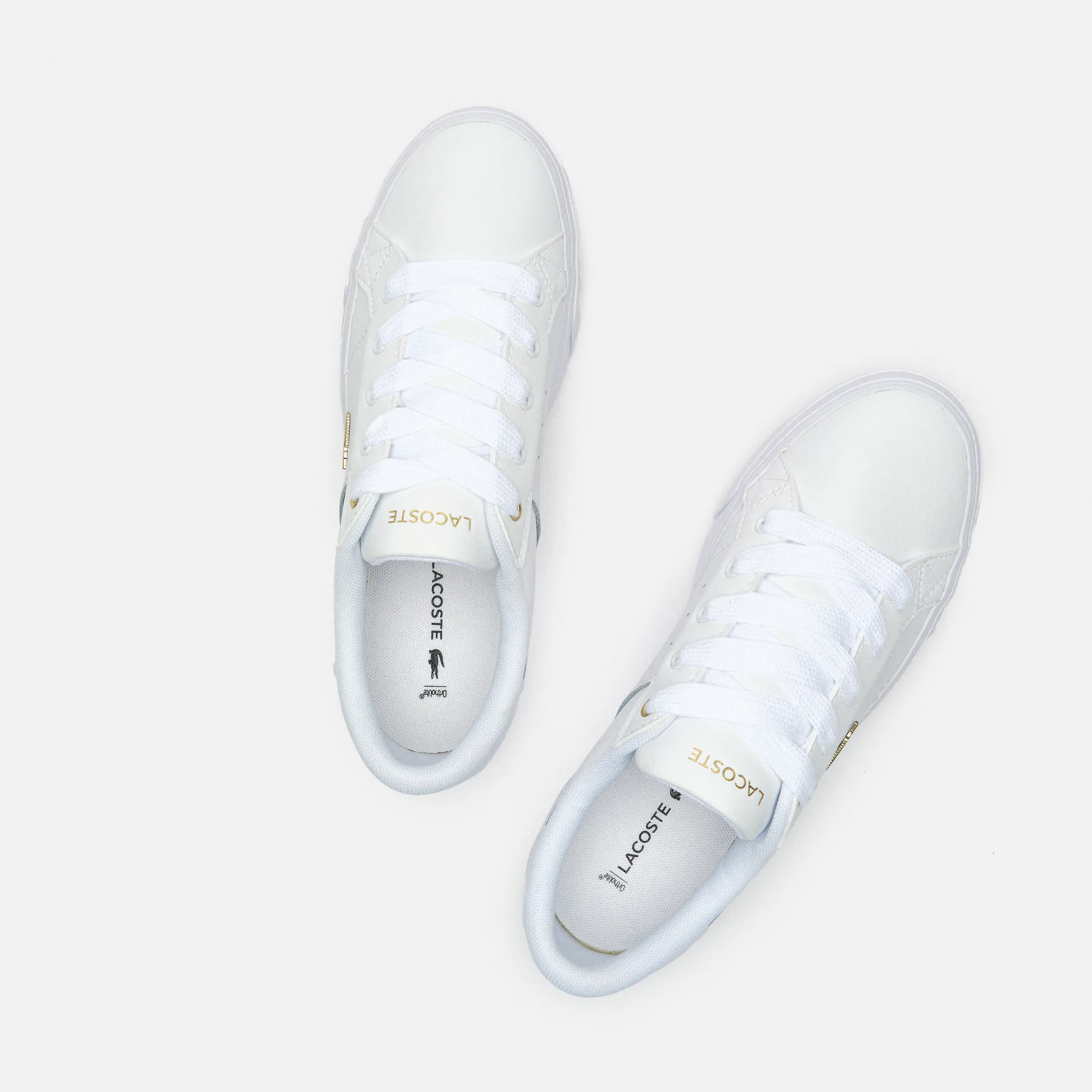 Lacoste Ziane Platform Leather Sneakers White/Gold