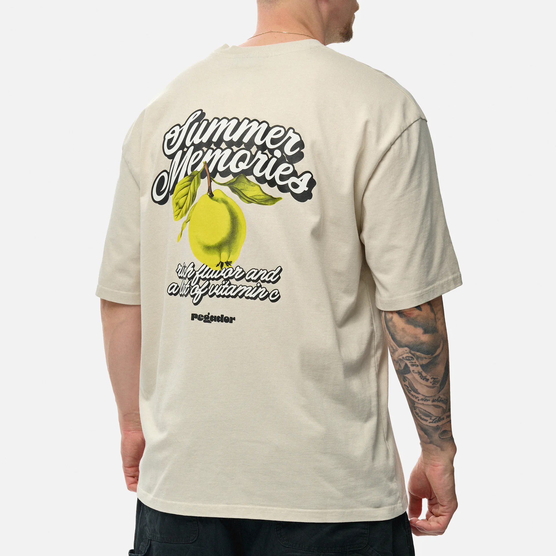 PEGADOR Farren Oversized T-Shirt Washed Salty Cream