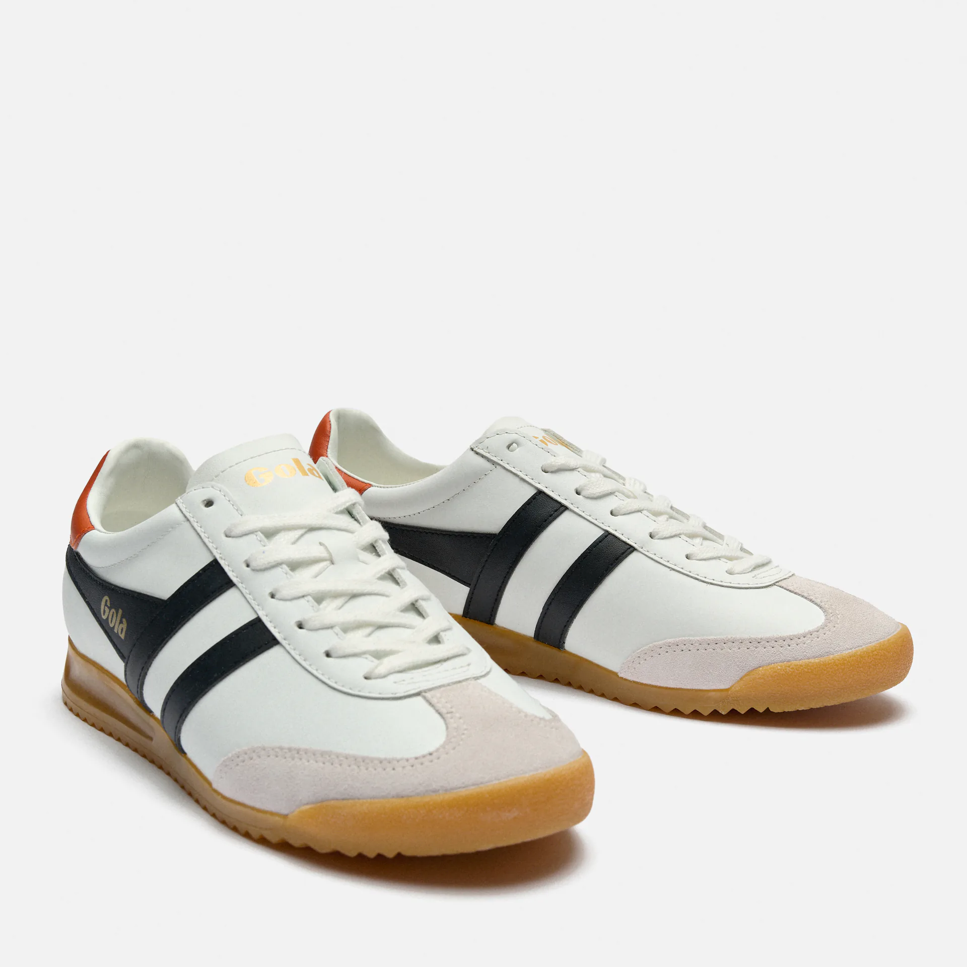 Gola Torpedo Leather Sneaker White/Black/Moody Orange